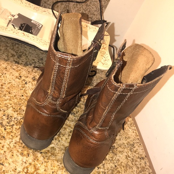 Combat leather lace boots - Picture 4 of 4